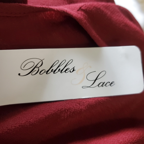 OLIVACEOUS Womens Burgundy Long Sleeve Blouse NWT - Picture 7 of 7